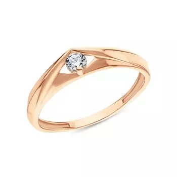 Золотое кольцо с фианитами