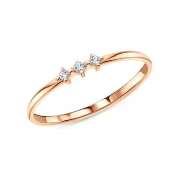 Золотое кольцо с фианитами