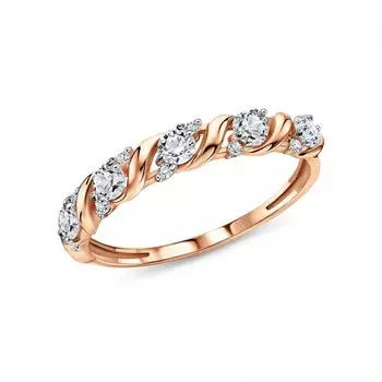 Золотое кольцо с фианитами