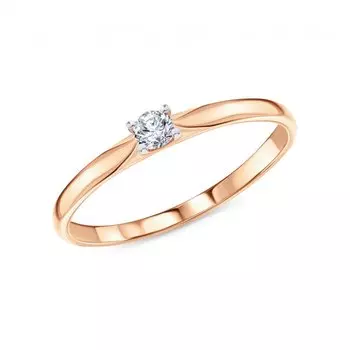 Золотое кольцо с фианитами