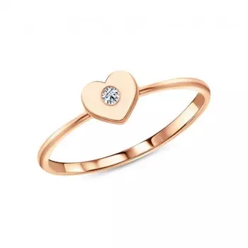 Золотое кольцо с фианитами