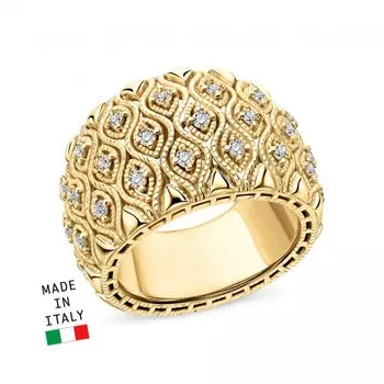 Золотое кольцо с фианитами