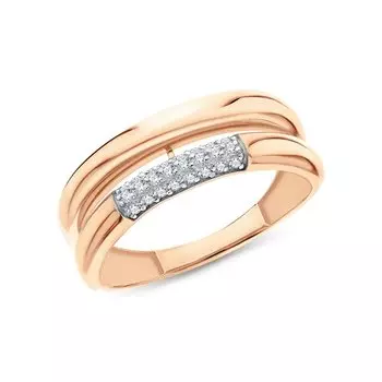 Золотое кольцо с фианитами