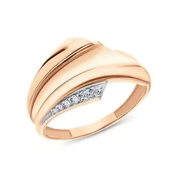 Золотое кольцо с фианитами