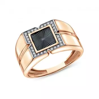 Золотое кольцо с фианитами