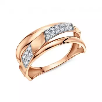 Золотое кольцо с фианитами