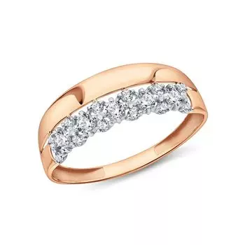 Золотое кольцо с фианитами