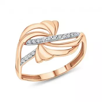 Золотое кольцо с фианитами