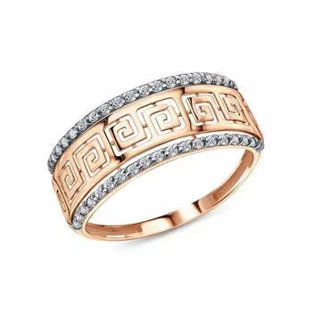 Золотое кольцо с фианитами