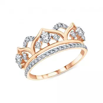 Золотое кольцо с фианитами