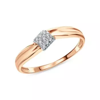 Золотое кольцо с фианитами