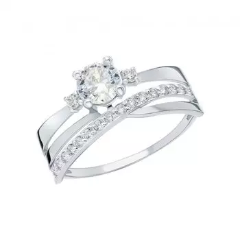 Золотое кольцо с фианитами