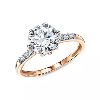 Золотое кольцо с фианитами