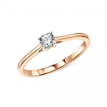 Золотое кольцо с фианитами