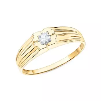 Золотое кольцо с фианитами