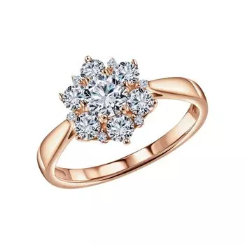 Золотое кольцо с фианитами