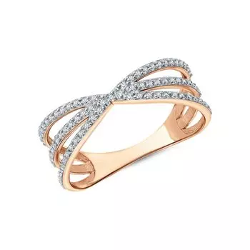 Золотое кольцо с фианитами