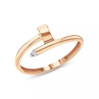 Золотое кольцо с фианитами