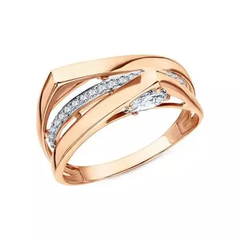 Золотое кольцо с фианитами