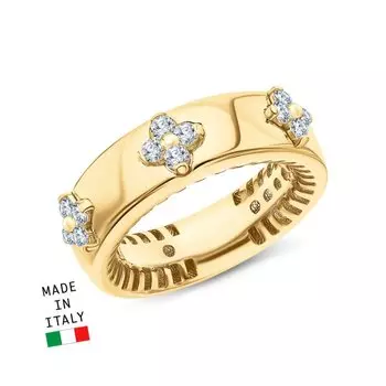 Золотое кольцо с фианитами