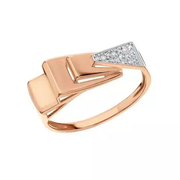 Золотое кольцо с фианитами