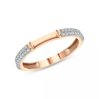 Золотое кольцо с фианитами