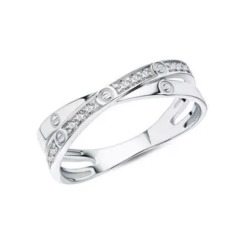 Золотое кольцо с фианитами