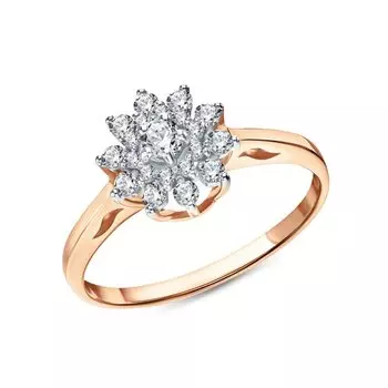 Золотое кольцо с фианитами