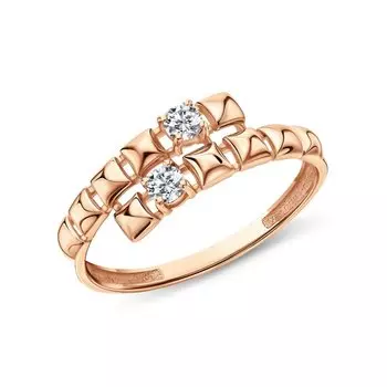 Золотое кольцо с фианитами