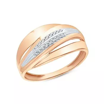 Золотое кольцо с фианитами