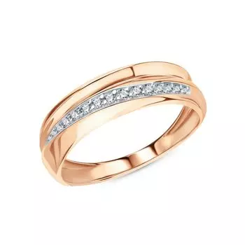 Золотое кольцо с фианитами