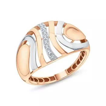 Золотое кольцо с фианитами