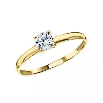 Золотое кольцо с фианитами