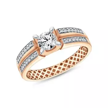 Золотое кольцо с фианитами