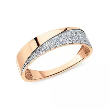 Золотое кольцо с фианитами