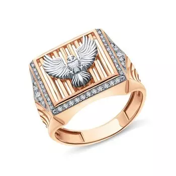 Золотое кольцо с фианитами