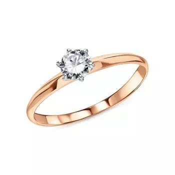 Золотое кольцо с фианитами