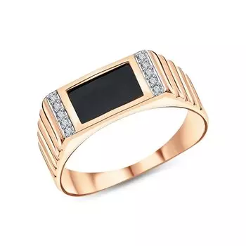 Золотое кольцо с фианитами