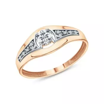 Золотое кольцо с фианитами