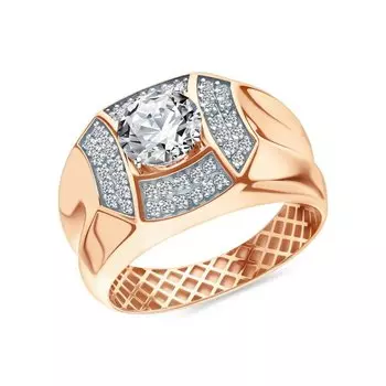 Золотое кольцо с фианитами