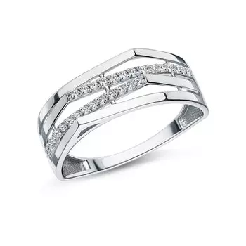 Золотое кольцо с фианитами