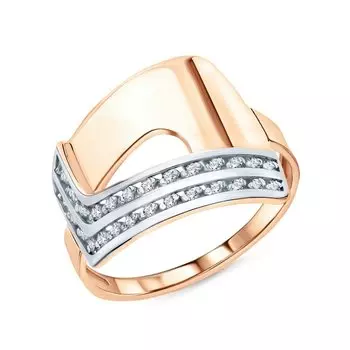 Золотое кольцо с фианитами