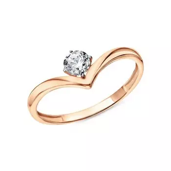 Золотое кольцо с фианитами