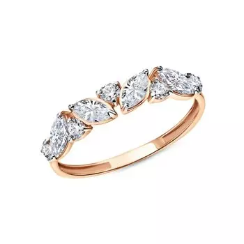 Золотое кольцо с фианитами