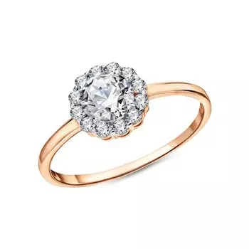 Золотое кольцо с фианитами