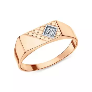 Золотое кольцо с фианитами