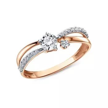 Золотое кольцо с фианитами