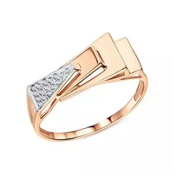 Золотое кольцо с фианитами