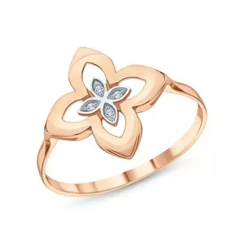 Золотое кольцо с фианитами