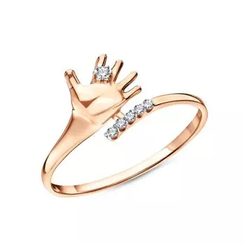 Золотое кольцо с фианитами